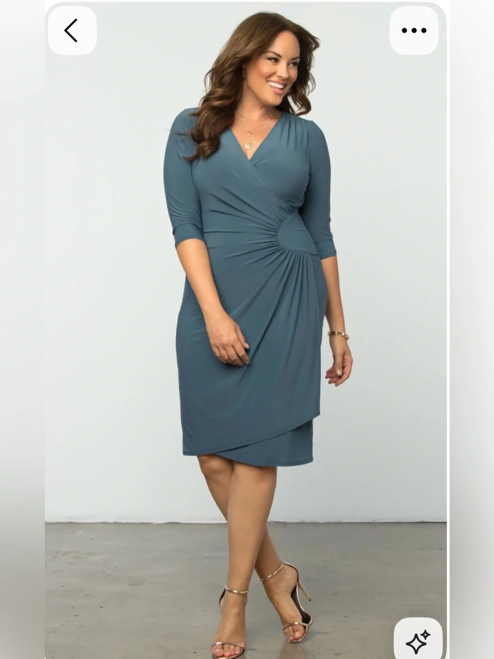 Kiyonna Ciara Cinch Dress Woman’s Size 10-12 in teal